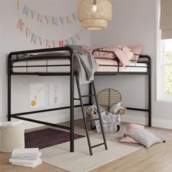 Full Adeline Junior Metal Loft Bed - Room & Joy