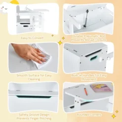 Costway 3-in-1 Kids Convertible Storage Bench Wood Activity Table And Chair Set 18 Costway 3-in-1 Kids Convertible Storage Bench Wood Activity Table And Chair Set -Children Furniture Store GUEST d642ffa0 7261 4ee5 aac7 8aecf191e9c9