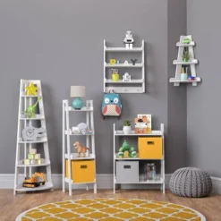Kids' Corner Ladder Wall Shelf White - RiverRidge Home 13 Kids' Corner Ladder Wall Shelf White - RiverRidge Home -Children Furniture Store GUEST d795a61f a23e 402c bbf5 22117f82edd7