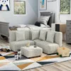 Tibbetts Kids' Sectional With Ottoman Gray/White - HOMES: Inside + Out 2 Tibbetts Kids' Sectional With Ottoman Gray/White - HOMES: Inside + Out -Children Furniture Store GUEST d896ea2e 907a 4014 89e8 26f68222654e