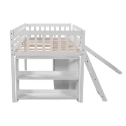 Low Twin Loft Bed With Bookcase, Separate Three Drawers, Pulling Ladder And Slide - ModernLuxe -Children Furniture Store GUEST d9e1ef55 a7f3 4320 af80 a93010b9bf16