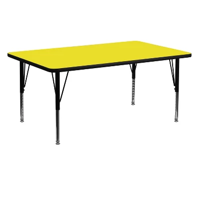 Flash Furniture 24''W X 60''L Rectangular HP Laminate Activity Table - Height Adjustable Short Legs 5 Flash Furniture 24''W X 60''L Rectangular HP Laminate Activity Table - Height Adjustable Short Legs - Image 3