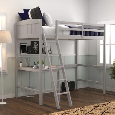 Twin Alexis Wood Arch Loft Bed With Desk - Hillsdale Furniture 15 Twin Alexis Wood Arch Loft Bed With Desk - Hillsdale Furniture - Image 13