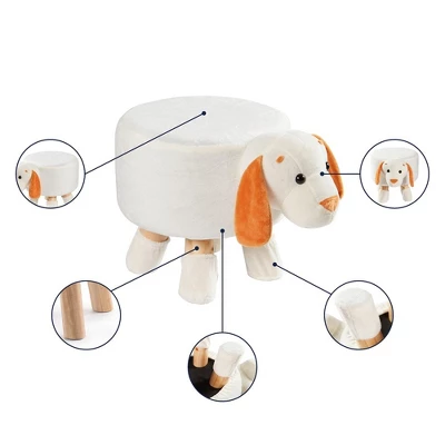 Cheer Collection Kids Mini Padded Footstool With Solid Wooden Legs 3 Cheer Collection Kids Mini Padded Footstool With Solid Wooden Legs