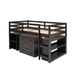 Low Twin Loft Bed With Cabinet And Rolling Portable Desk - ModernLuxe 17 Low Twin Loft Bed With Cabinet And Rolling Portable Desk - ModernLuxe -Children Furniture Store GUEST dbd98851 41c7 4e8c 84d2 993deb783322