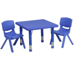 Flash Furniture 24" Square Plastic Height Adjustable Activity Table Set With 2 Chairs 22 Flash Furniture 24" Square Plastic Height Adjustable Activity Table Set With 2 Chairs -Children Furniture Store GUEST ddb30316 5d61 442f b6dc b920b4a86ddc 1
