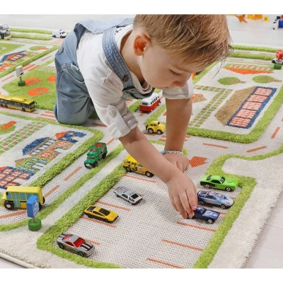 31.5"x44.5" Traffic Green 3D Play Rug - IVI 12 31.5"x44.5" Traffic Green 3D Play Rug - IVI - Image 10