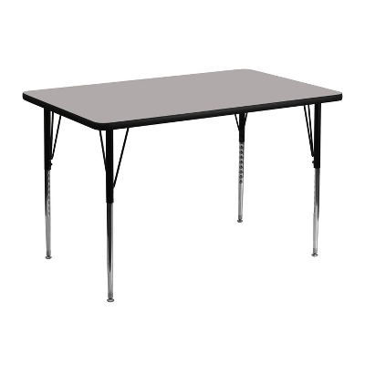 Flash Furniture 30''W X 48''L Rectangular HP Laminate Activity Table - Standard Height Adjustable Legs 4 Flash Furniture 30''W X 48''L Rectangular HP Laminate Activity Table - Standard Height Adjustable Legs - Image 2