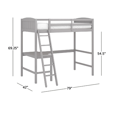 Twin Alexis Wood Arch Loft Bed With Desk - Hillsdale Furniture 4 Twin Alexis Wood Arch Loft Bed With Desk - Hillsdale Furniture - Image 2