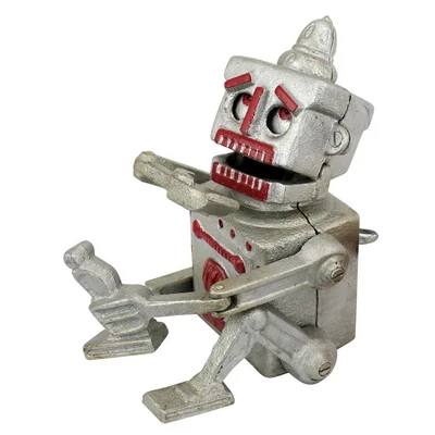 Design Toscano Robert The Robot Die-Cast Iron Mechanical Coin Bank 6 Design Toscano Robert The Robot Die-Cast Iron Mechanical Coin Bank - Image 4