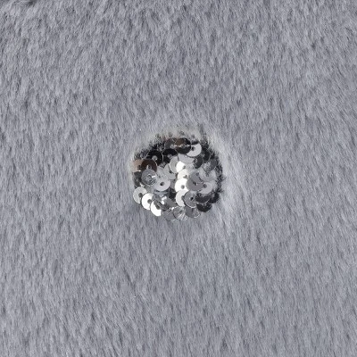 Teen Luxe Fur With Silver Sequin Throw Pillow Gray - Makers Collective 4 Teen Luxe Fur With Silver Sequin Throw Pillow Gray - Makers Collective - Image 2