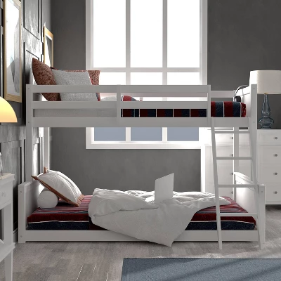 Twin Over Full Capri Wood Bunk Bed White - Hillsdale Furniture 9 Twin Over Full Capri Wood Bunk Bed White - Hillsdale Furniture - Image 7
