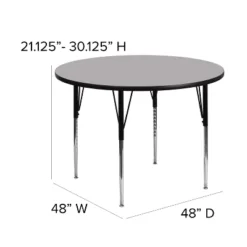 Flash Furniture 48'' Round Thermal Laminate Activity Table - Standard Height Adjustable Legs 15 Flash Furniture 48'' Round Thermal Laminate Activity Table - Standard Height Adjustable Legs -Children Furniture Store GUEST e45228bd 954b 4fd4 81e2 19cb8dd11db7