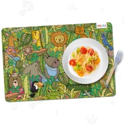 Merka Kids Wipeable Plastic Placemats For Dining Table - Ocean, Space, Jungle, Unicorns For Ages 2 And Up, Set Of 4 -Children Furniture Store GUEST e56338c1 8259 464e 803c 0110376dac4e
