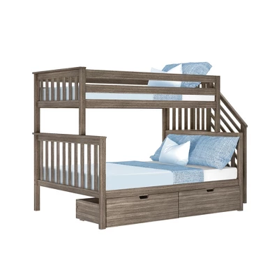 Max & Lily Twin Over Full Staircase Bunk Bed With Storage Drawers 8 Max & Lily Twin Over Full Staircase Bunk Bed With Storage Drawers - Image 6