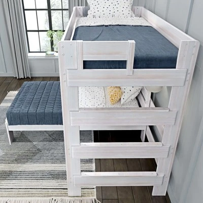 Max & Lily Farmhouse Twin Over Twin L-Shaped Bunk Bed With Desk 5 Max & Lily Farmhouse Twin Over Twin L-Shaped Bunk Bed With Desk - Image 3