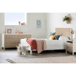 Munich 2 Drawer Nightstand - White/Soft Elm - South Shore 13 Munich 2 Drawer Nightstand - White/Soft Elm - South Shore -Children Furniture Store GUEST e76e5db2 c47b 41cd afa4 4174a929a998