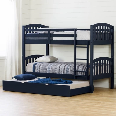 Asten Bunk Beds With Trundle Blue - South Shore 3 Asten Bunk Beds With Trundle Blue - South Shore