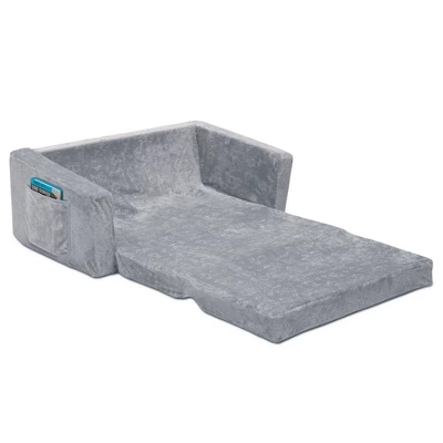 Delta Children Kids' Serta Perfect Sleeper Extra Wide Comfy 2-in-1 Flip Open Convertible Sofa To Lounger - Gray 6 Delta Children Kids' Serta Perfect Sleeper Extra Wide Comfy 2-in-1 Flip Open Convertible Sofa To Lounger - Gray - Image 4