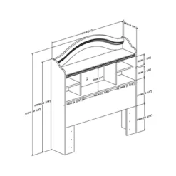 Twin Savannah Bookcase Headboard Pure White - South Shore 9 Twin Savannah Bookcase Headboard Pure White - South Shore -Children Furniture Store GUEST eb655605 56cd 4522 bba5 3bcc57fac0da