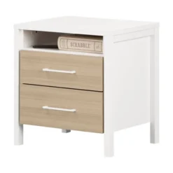 Munich 2 Drawer Nightstand - White/Soft Elm - South Shore 19 Munich 2 Drawer Nightstand - White/Soft Elm - South Shore -Children Furniture Store GUEST ee832656 4a0f 47a8 94e9 7b293e4c9fc9