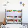 Read N Play 6 Bin Organizer & 2 Tier Bookrack White - Humble Crew 1 Read N Play 6 Bin Organizer & 2 Tier Bookrack White - Humble Crew -Children Furniture Store GUEST ee8331d6 c1d1 450a 9d1a 575b9c24d09c