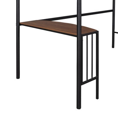 Twin Size Metal Loft Bed With Desk, Ladder And Railing - ModernLuxe 10 Twin Size Metal Loft Bed With Desk, Ladder And Railing - ModernLuxe - Image 8