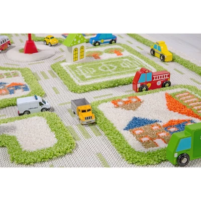 31.5"x44.5" Traffic Green 3D Play Rug - IVI 9 31.5"x44.5" Traffic Green 3D Play Rug - IVI - Image 7