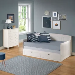 King Harmony Daybed With Conversion White - Alaterre Furniture 22 King Harmony Daybed With Conversion White - Alaterre Furniture -Children Furniture Store GUEST f1d3b3e6 fd5a 4935 a7d7 bf422a61a419