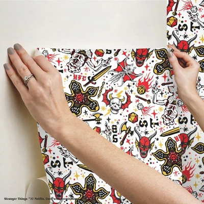 Stranger Things Hellfire Club Peel And Stick Wallpaper - RoomMates 8 Stranger Things Hellfire Club Peel And Stick Wallpaper - RoomMates - Image 6