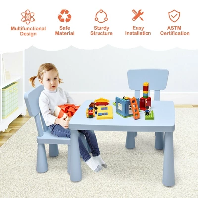 Costway Kids Table & 2 Chairs Set Toddler Activity Play Dining Study Desk Baby Gift 7 Costway Kids Table & 2 Chairs Set Toddler Activity Play Dining Study Desk Baby Gift - Image 5