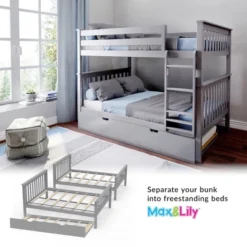 Max & Lily Full Over Full Bunk Bed With Trundle Bed -Children Furniture Store GUEST f3da6358 5357 441e b9e5 954bea70f62c