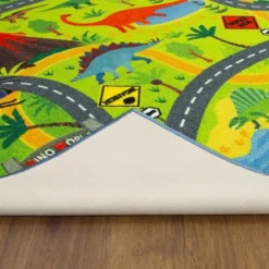 KC CUBS Boy & Girl Kids Dinosaur Dino Car Vehicle Traffic Road Educational Learning & Game Play Nursery Bedroom Classroom Rug Carpet 19 KC CUBS Boy & Girl Kids Dinosaur Dino Car Vehicle Traffic Road Educational Learning & Game Play Nursery Bedroom Classroom Rug Carpet -Children Furniture Store GUEST f4550659 1349 49f8 9447 b244a57c93a7