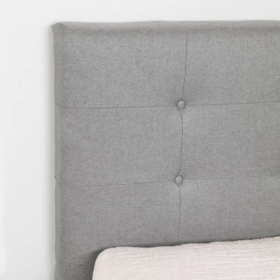 Dylane Upholstered Platform Bed And Headboard Pale Soft - South Shore 4 Dylane Upholstered Platform Bed And Headboard Pale Soft - South Shore - Image 2