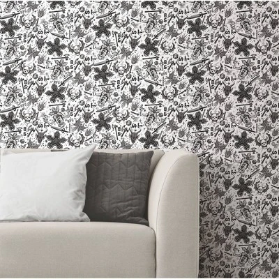 Stranger Things Hellfire Club Peel And Stick Wallpaper Red - RoomMates 4 Stranger Things Hellfire Club Peel And Stick Wallpaper Red - RoomMates - Image 2