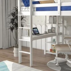 Wooden Loft Bed With Ladder, Desk And Shelves-ModernLuxe 16 Wooden Loft Bed With Ladder, Desk And Shelves-ModernLuxe -Children Furniture Store GUEST f7cd69ea fd8c 407d 8149 7603425db3b5