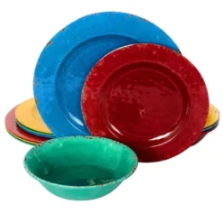 Gibson Studio California Mauna 12 Piece Assorted Crackle Decal Melamine Dinnerware Set 20 Gibson Studio California Mauna 12 Piece Assorted Crackle Decal Melamine Dinnerware Set -Children Furniture Store GUEST f835a310 56d5 415b a238 7d4100e6a83b