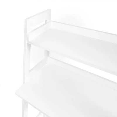Kids' Desk With Ladder Shelf Storage And 2 Bonus Magnetic Art Display Bars White - RiverRidge Home 3 Kids' Desk With Ladder Shelf Storage And 2 Bonus Magnetic Art Display Bars White - RiverRidge Home