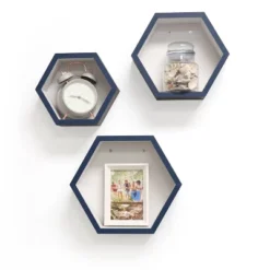 8" X 10" X 12" Set Of 3 Hexagon Shelves For Kids' Room - InPlace 13 8" X 10" X 12" Set Of 3 Hexagon Shelves For Kids' Room - InPlace -Children Furniture Store GUEST fcce3681 4fcf 4789 98f1 3500dbba66cb