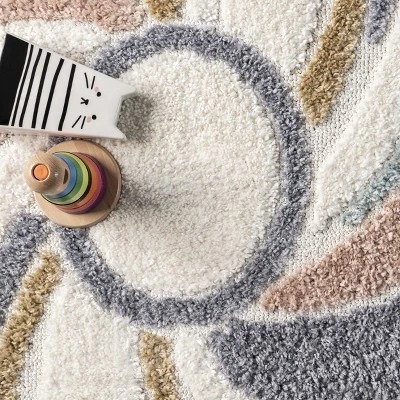 Theodora Colorful Swirl Kids Tassel Area Rug 7 Theodora Colorful Swirl Kids Tassel Area Rug - Image 5