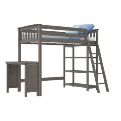 Max & Lily Twin High Loft Bed With Bookcase And Desk -Children Furniture Store GUEST fe0a6b43 925c 4ed2 933a bd66cd1686b9