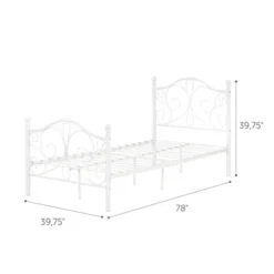 Twin Country Poetry Complete Metal Platform Bed White - South Shore 17 Twin Country Poetry Complete Metal Platform Bed White - South Shore -Children Furniture Store GUEST fe6e6260 2aba 42b8 bdce 5b5985baa23b
