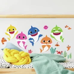 Baby Shark Peel And Stick Wall Decals - RoomMates 10 Baby Shark Peel And Stick Wall Decals - RoomMates -Children Furniture Store GUEST fe70c4c2 6ad4 4479 9580 add042846a51
