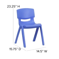 Flash Furniture 4 Pack Blue Plastic Stackable School Chair With 13.25'' Seat Height -Children Furniture Store GUEST ff3d138b 5be4 4dc6 a9f8 01d46dbe2393