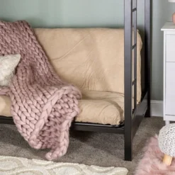 Twin Over Futon Analise Metal Bunk Bed Black - Saracina Home -Children Furniture Store GUEST ffe84cd1 2ca5 49b4 b5d9 a86751b3e5fc